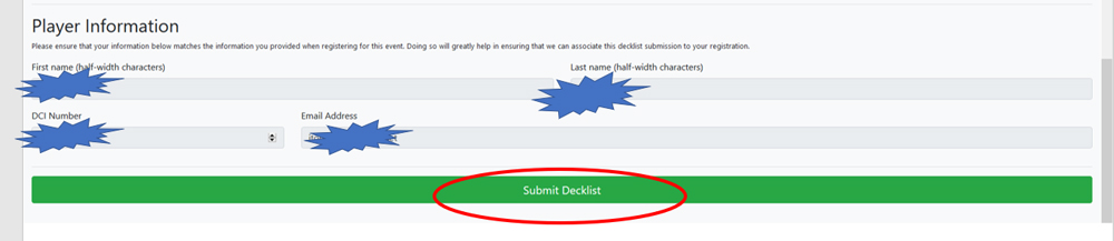 How to decklist submit